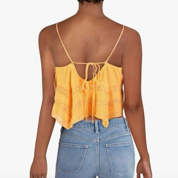 NWT Free People Home Again Camo Crop Top Orange Size XS - Picture 2 of 7